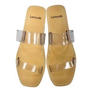 Larroude Gabe Flat Sandals Shoes Size 8 New